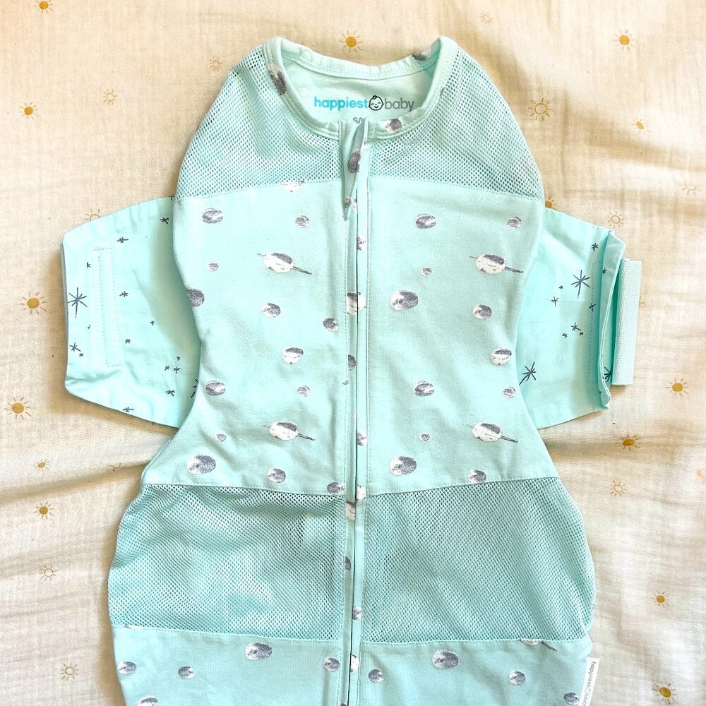 Teal Planets Snoo Sack Baby Swaddle, Small, NB